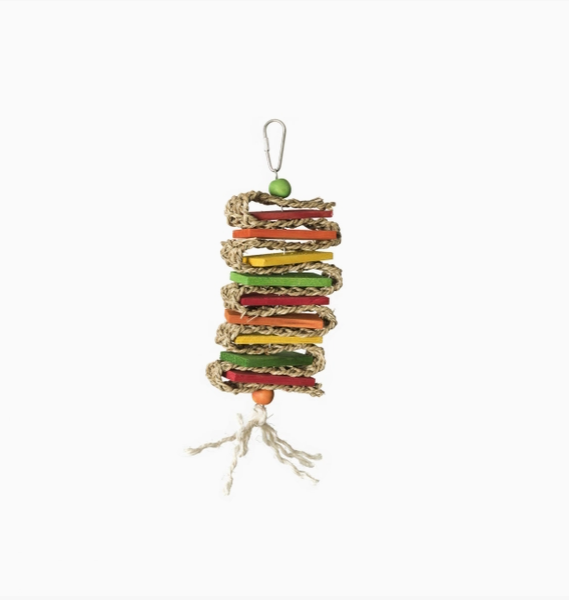 Large Grass Woven Stack Bird Toy